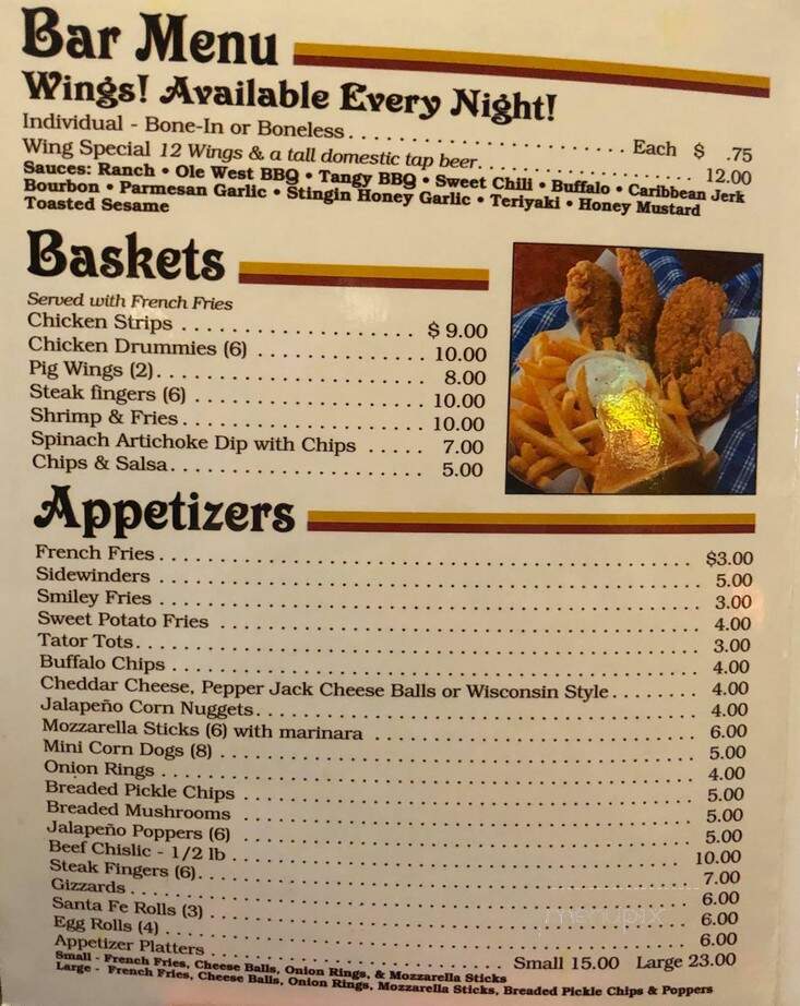 Blue Room - Platte, SD menu_pic