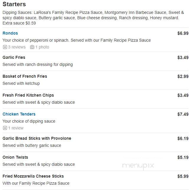 Larosa's - Lebanon, OH menu_pic