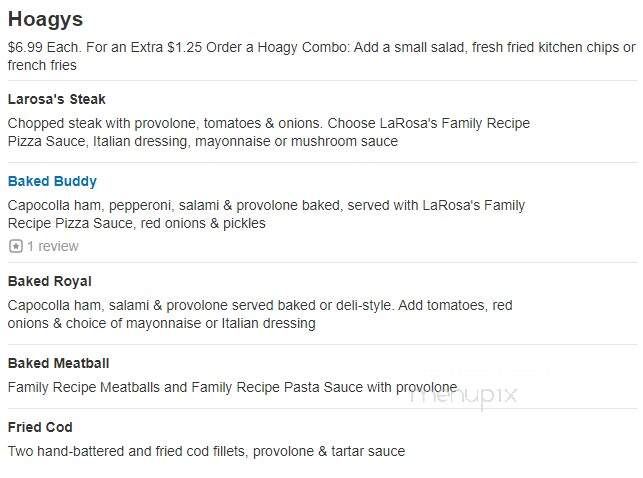 Larosa's - Lebanon, OH menu_pic