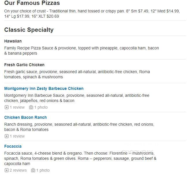 Larosa's - Lebanon, OH menu_pic