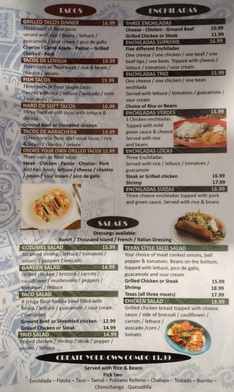 Cinco de Mayo - Rockford, MI menu_pic