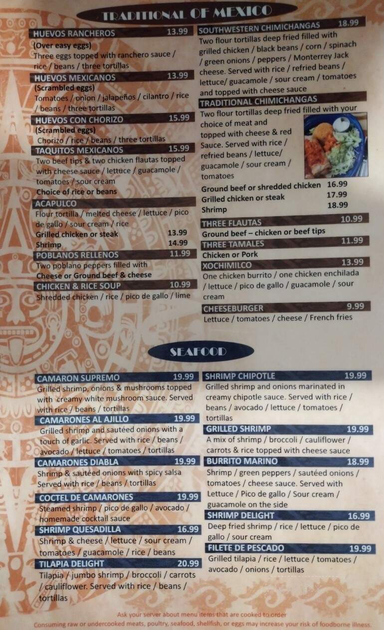 Cinco de Mayo - Rockford, MI menu_pic