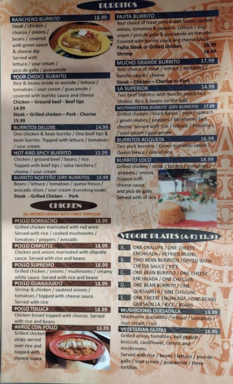 Cinco de Mayo - Rockford, MI menu_pic