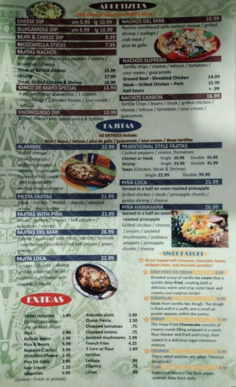 Cinco de Mayo - Rockford, MI menu_pic
