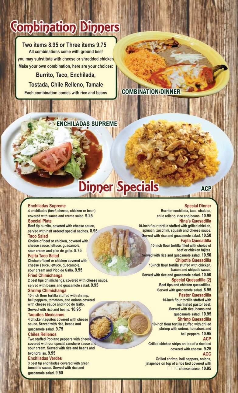 El Charro Mexican Restaurant - Asheville, NC menu_pic