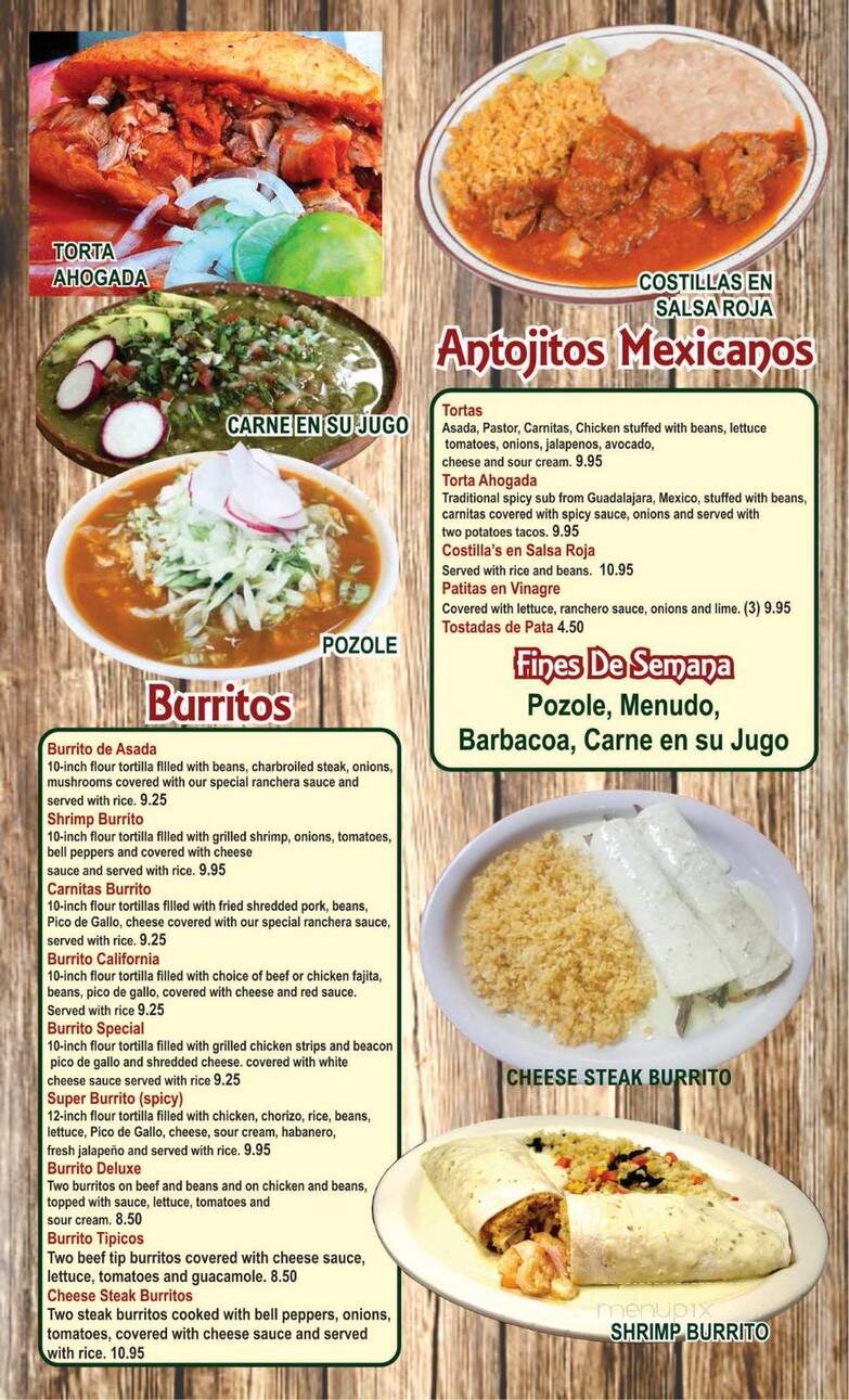 El Charro Mexican Restaurant - Asheville, NC menu_pic