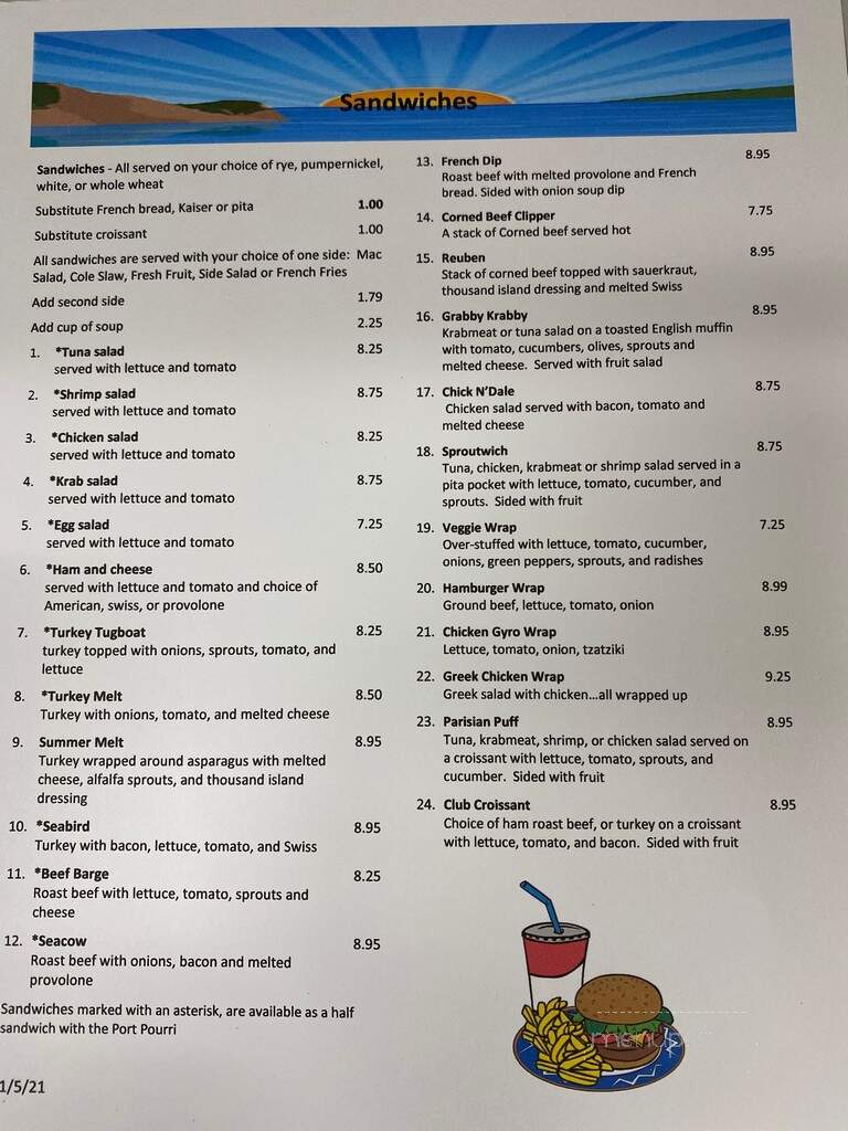 Sunset Cafe - Vero Beach, FL menu_pic