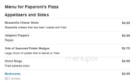 Paparoni's Pizza - Warren, MI