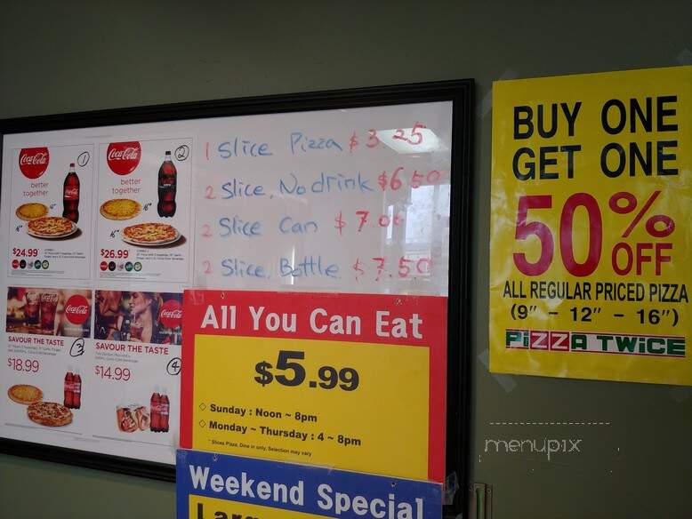 Pizza Twice - Fredericton, NB menu_pic