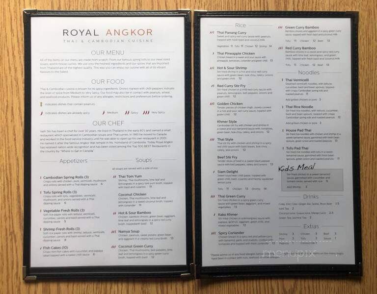 Royal Angkor Restaurant - Kingston, ON menu_pic