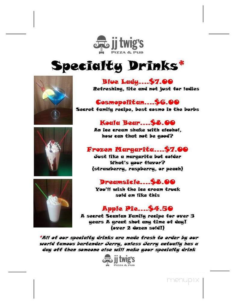 J J Twigs Pizza - Lake Zurich, IL menu_pic