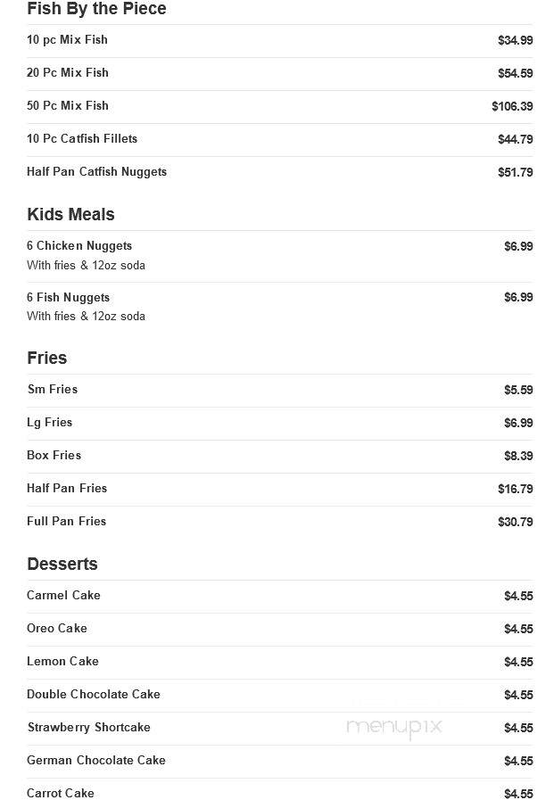 JJ Fish and Chicken - Waukegan, IL menu_pic