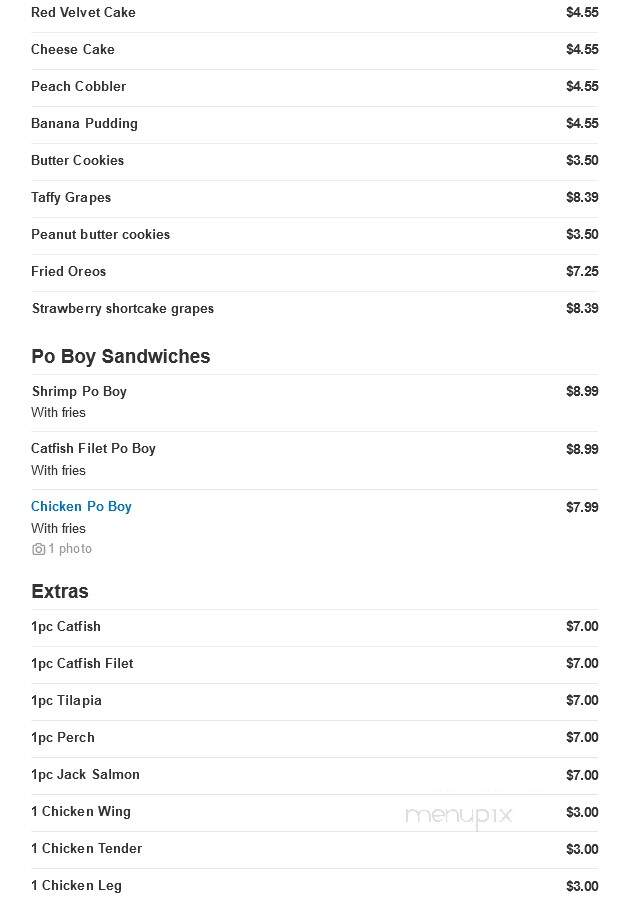 JJ Fish and Chicken - Waukegan, IL menu_pic
