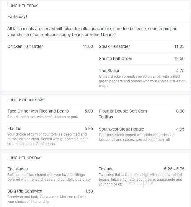 Main Street Station - Mchenry, IL menu_pic