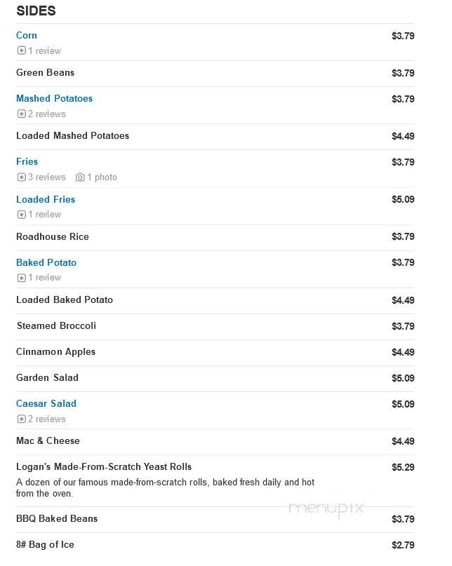 Logan's Roadhouse - Lake Charles, LA menu_pic