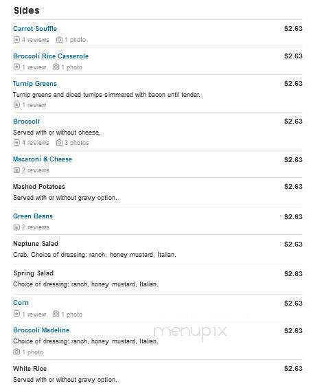 Piccadilly Cafeteria - Tucker, GA menu_pic