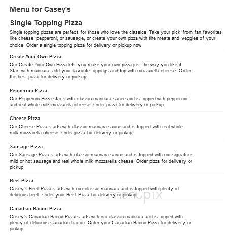 Casey's General Store - Milaca, MN menu_pic