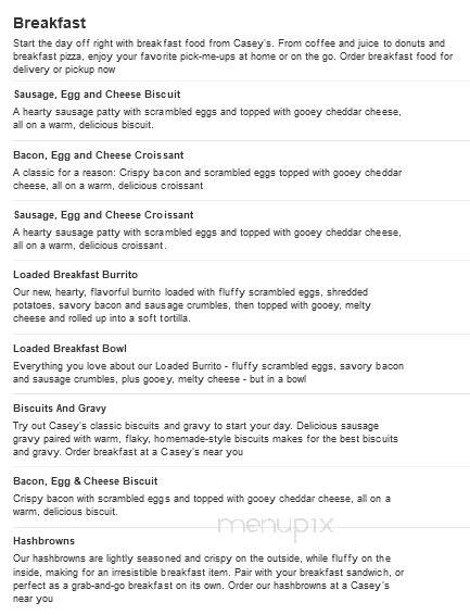 Casey's General Store - Milaca, MN menu_pic