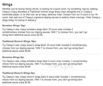 Casey's General Store - Milaca, MN menu_pic