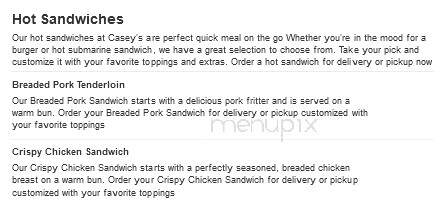 Casey's General Store - Milaca, MN menu_pic