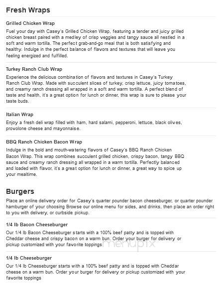Casey's General Store - Milaca, MN menu_pic