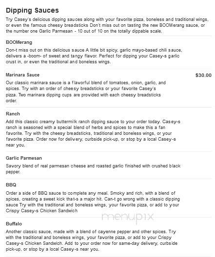 Casey's General Store - Milaca, MN menu_pic