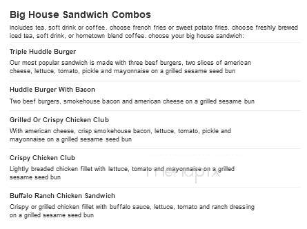 Huddle House - Amory, MS menu_pic
