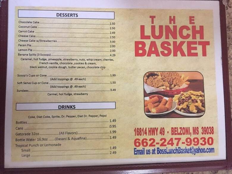 Lunch Basket Express - Belzoni, MS menu_pic