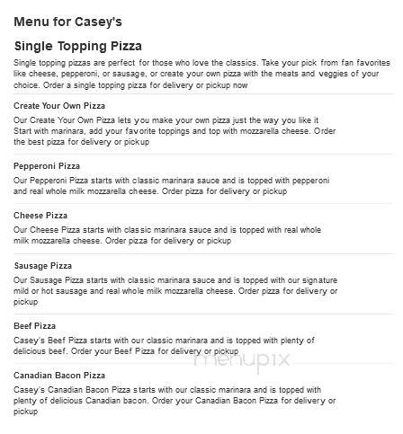 Casey's General Store - Billings, MO menu_pic