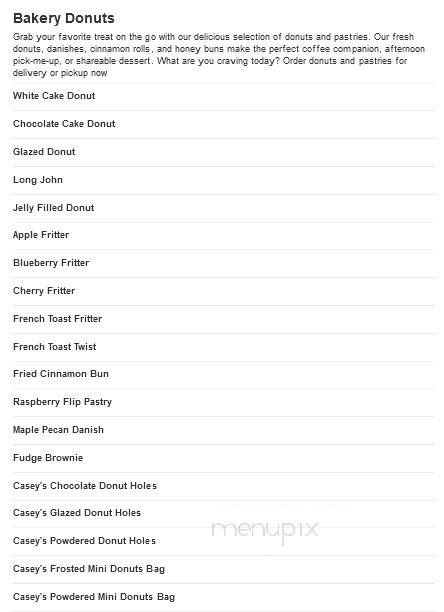 Casey's General Store - Billings, MO menu_pic
