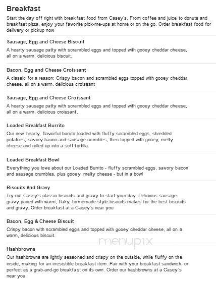 Casey's General Store - Billings, MO menu_pic