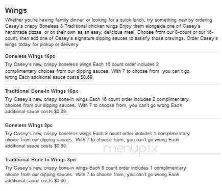 Casey's General Store - Billings, MO menu_pic