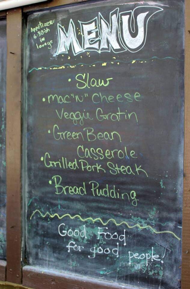 Wilderness Lodge - Lesterville, MO menu_pic