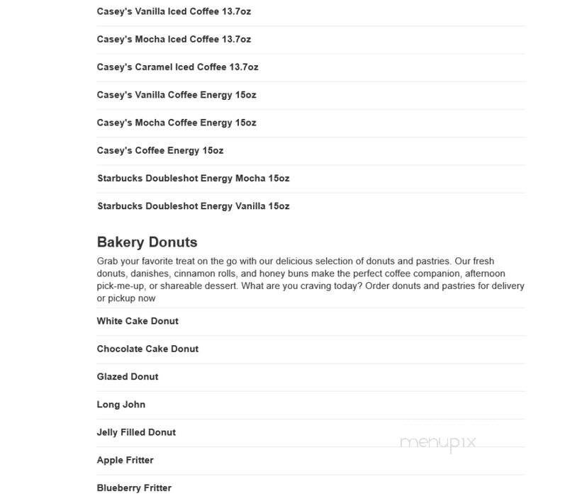 Casey's General Store - York, NE menu_pic