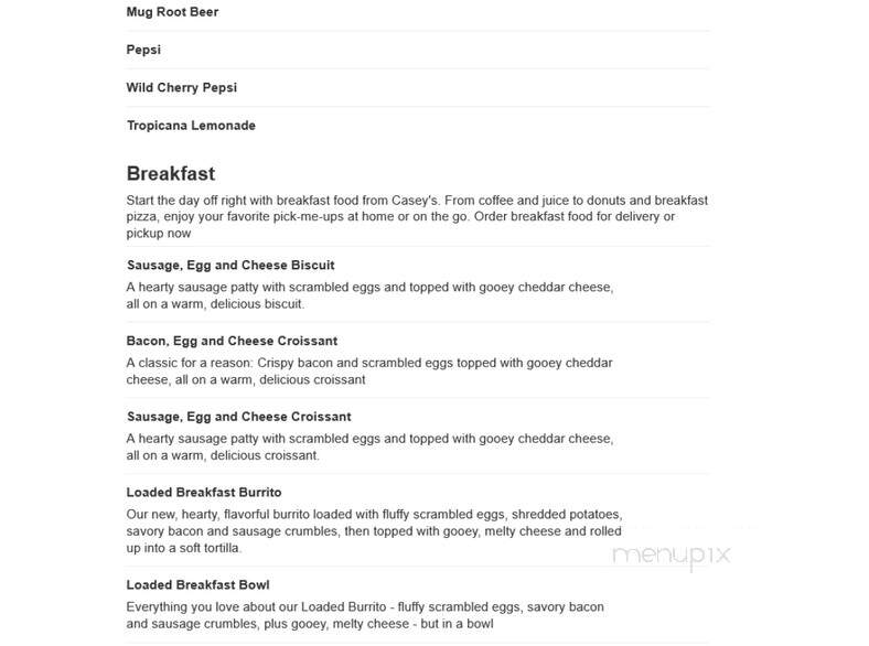 Casey's General Store - York, NE menu_pic