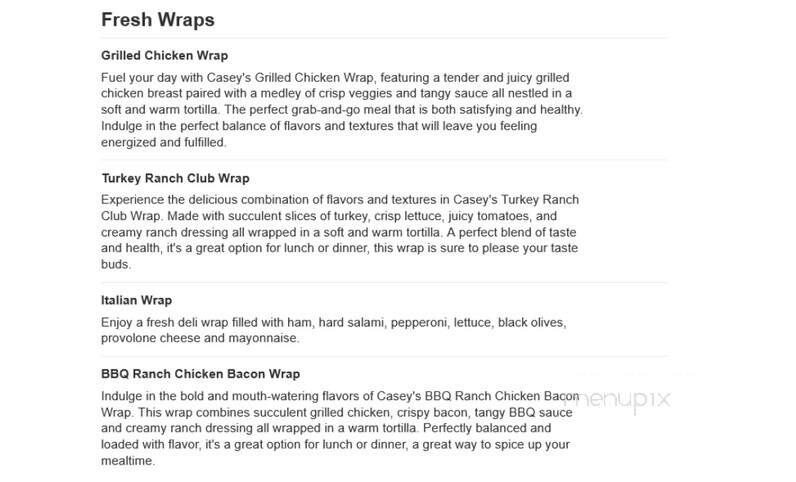 Casey's General Store - York, NE menu_pic