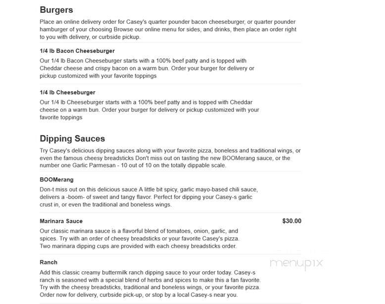 Casey's General Store - York, NE menu_pic