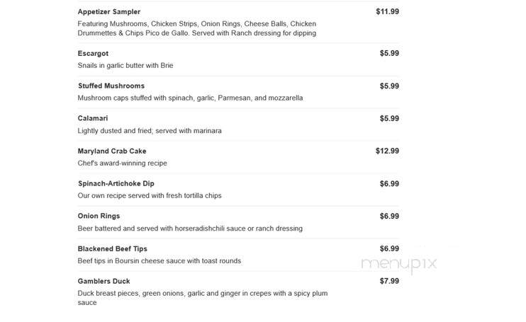 Veranda At Divots - Norfolk, NE menu_pic