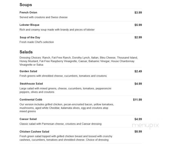 Veranda At Divots - Norfolk, NE menu_pic