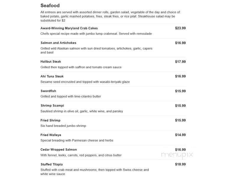 Veranda At Divots - Norfolk, NE menu_pic