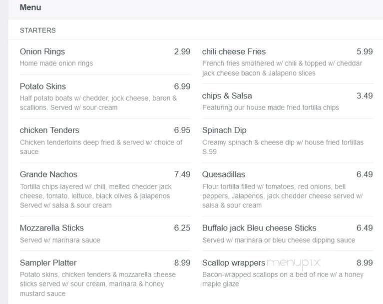 Weare Towne Grille - Weare, NH menu_pic