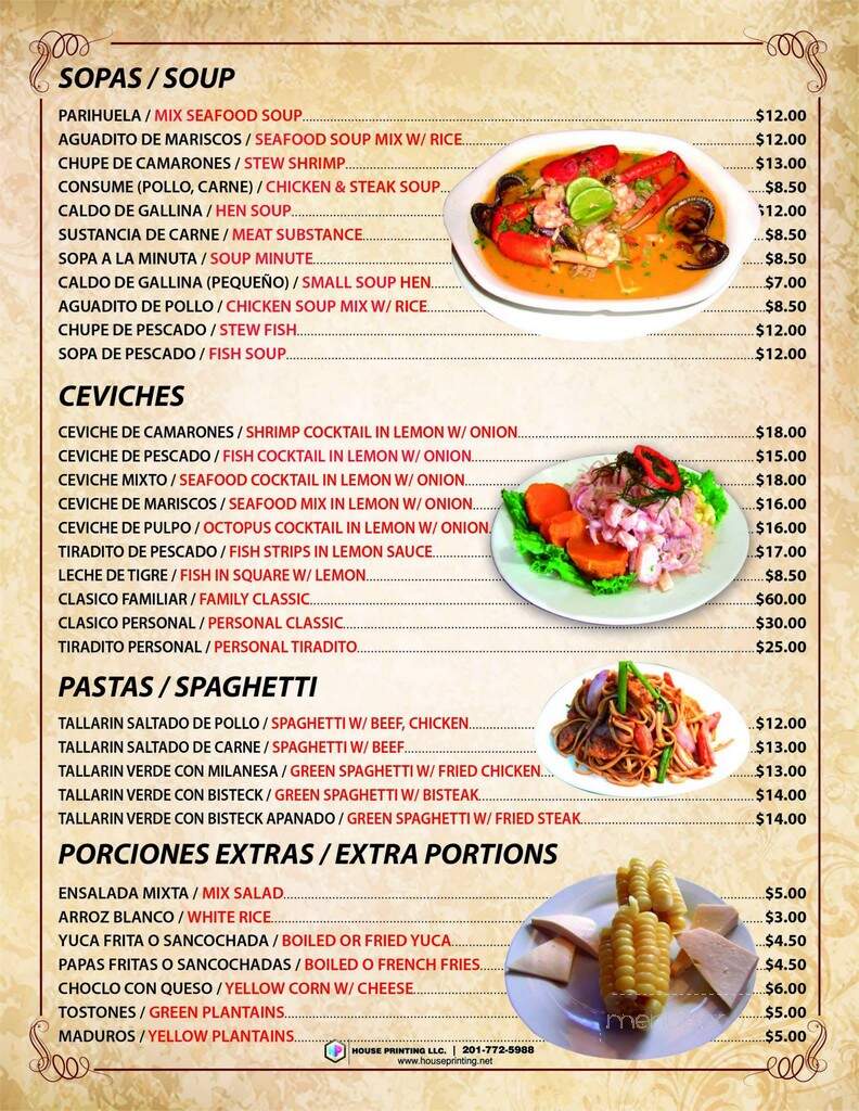 Yoli's Restaurant - Kearny, NJ menu_pic