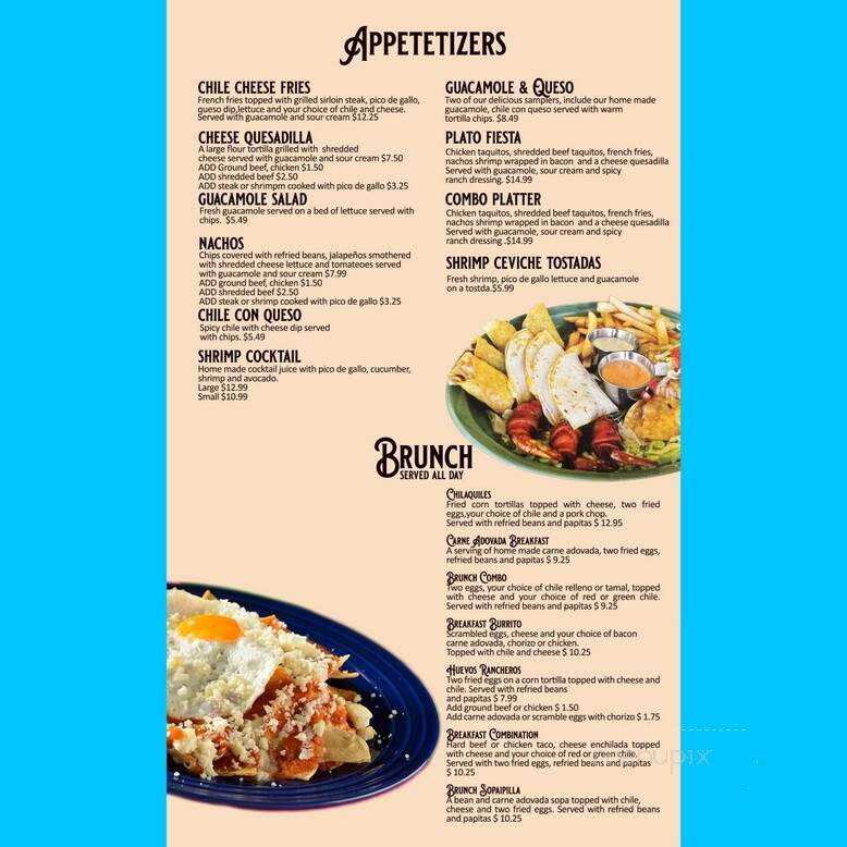 Taco Sal Restaurant - Albuquerque, NM menu_pic