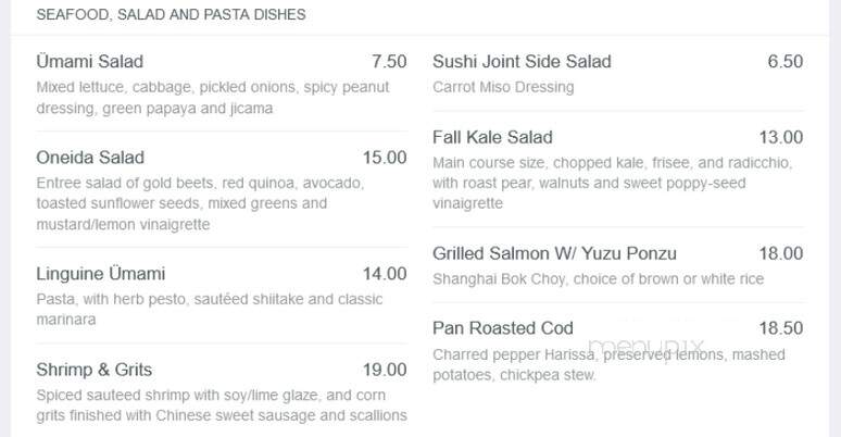 Umami Cafe - Croton On Hudson, NY menu_pic
