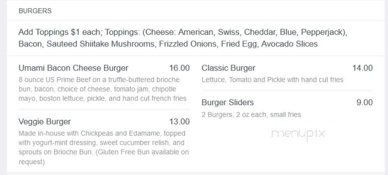 Umami Cafe - Croton On Hudson, NY menu_pic