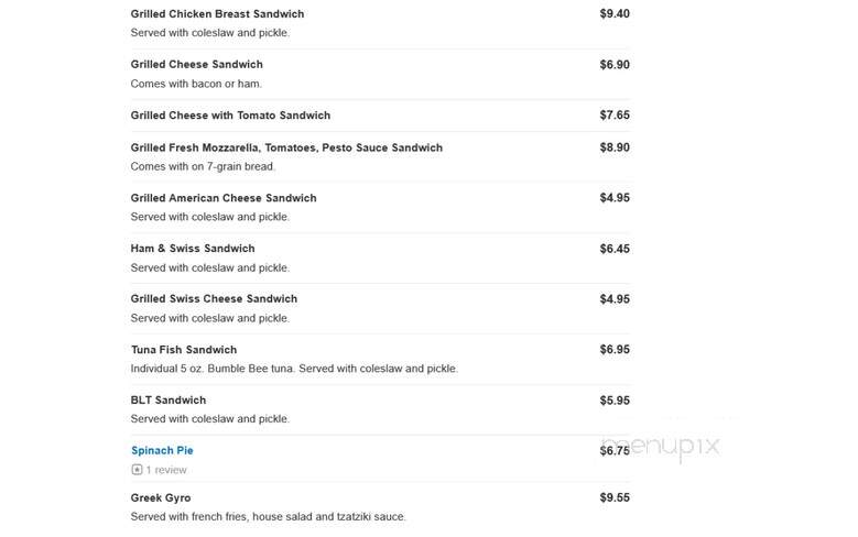 Van Dam Diner - Long Island City, NY menu_pic