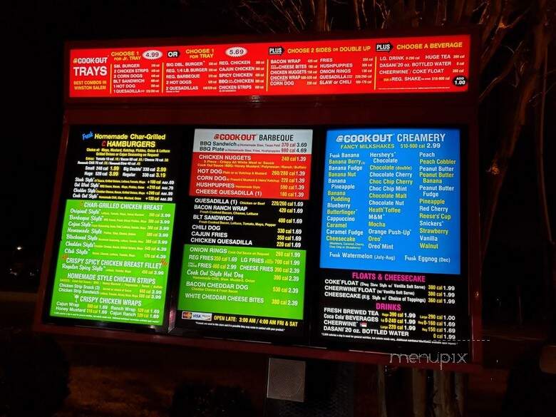 Cook Out - Winston Salem, NC