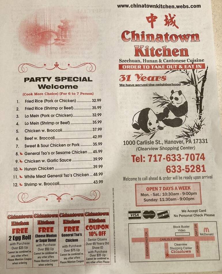 Chinatown Kitchen - Hanover, PA