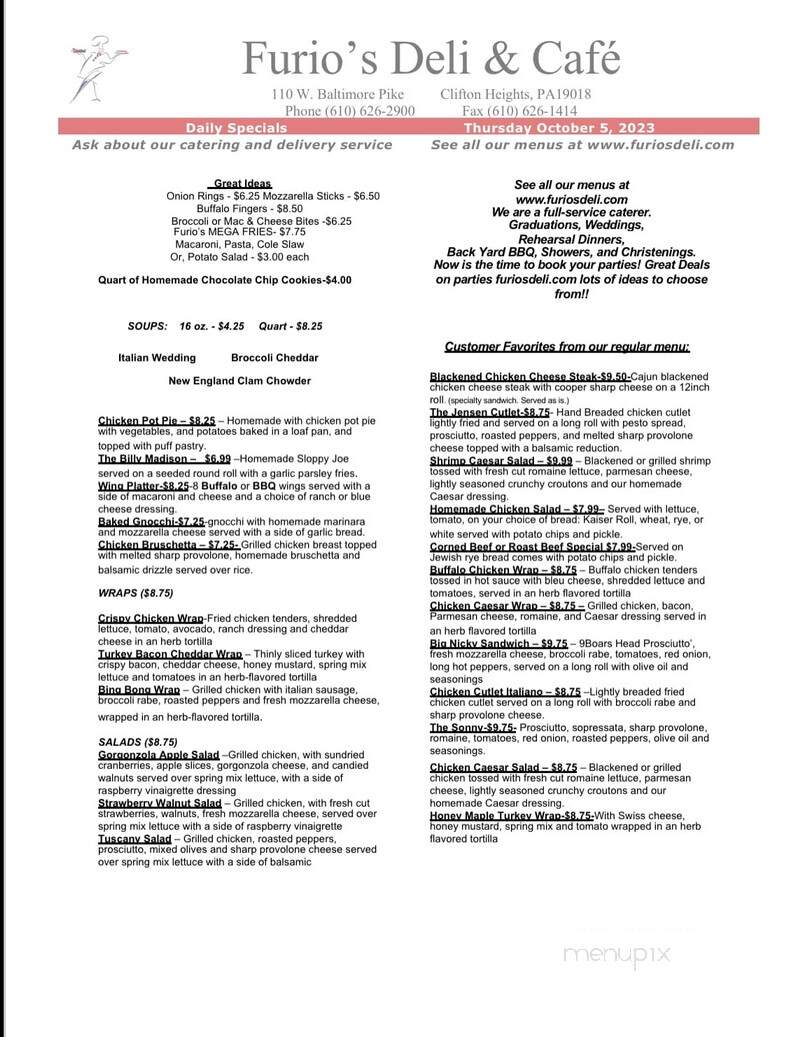 Cresson Springs Family - Cresson, PA menu_pic