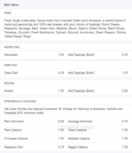 Giorgio's Place - Pittsburgh, PA menu_pic